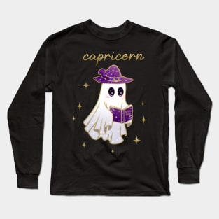 Capricorn Witch Ghost Long Sleeve T-Shirt